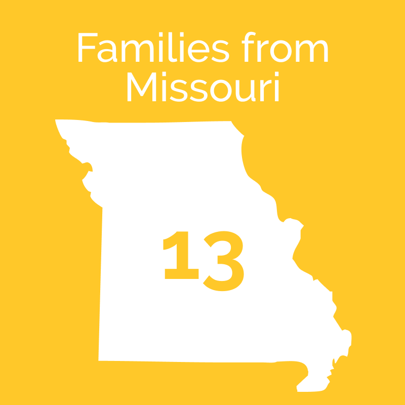 Familes from Missouri: 13